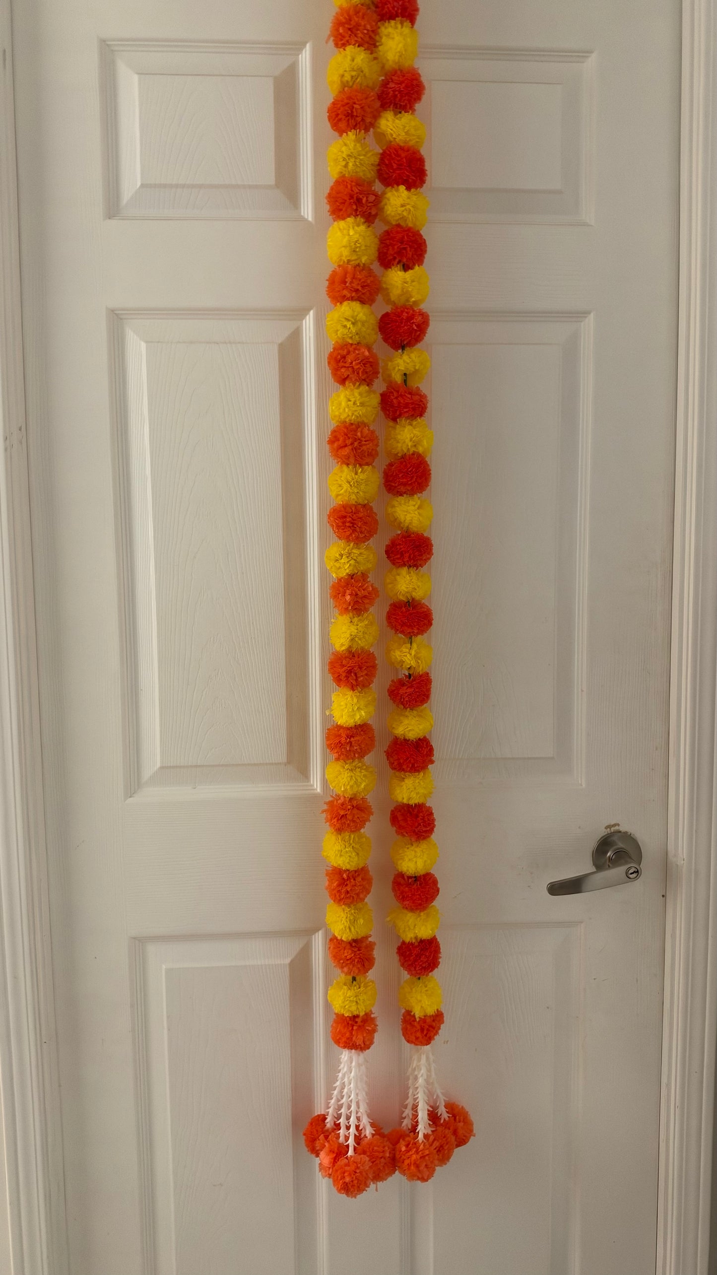 Marigold Garlands with Tasseled Ends