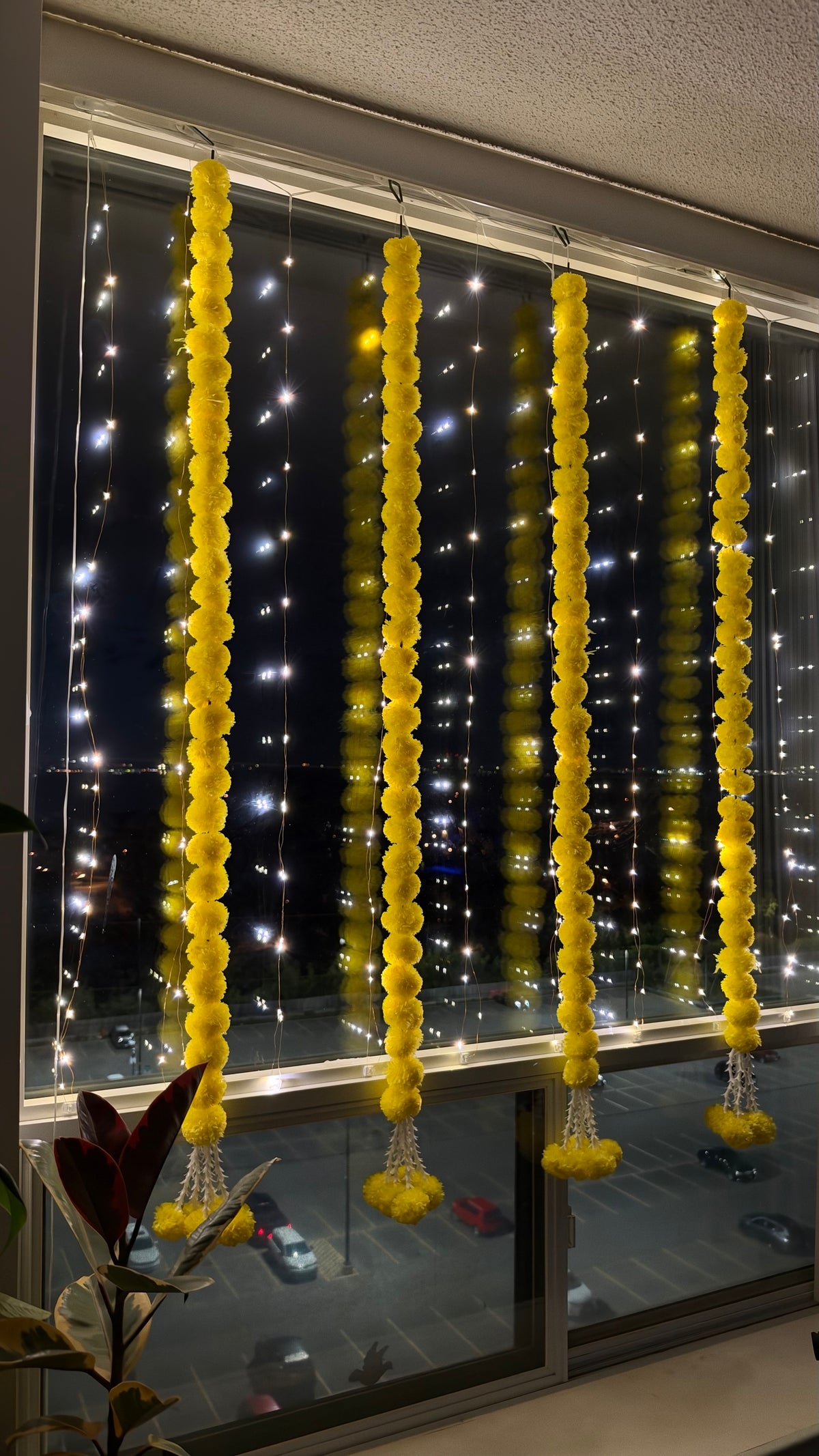 Marigold Garlands with Tasseled Ends